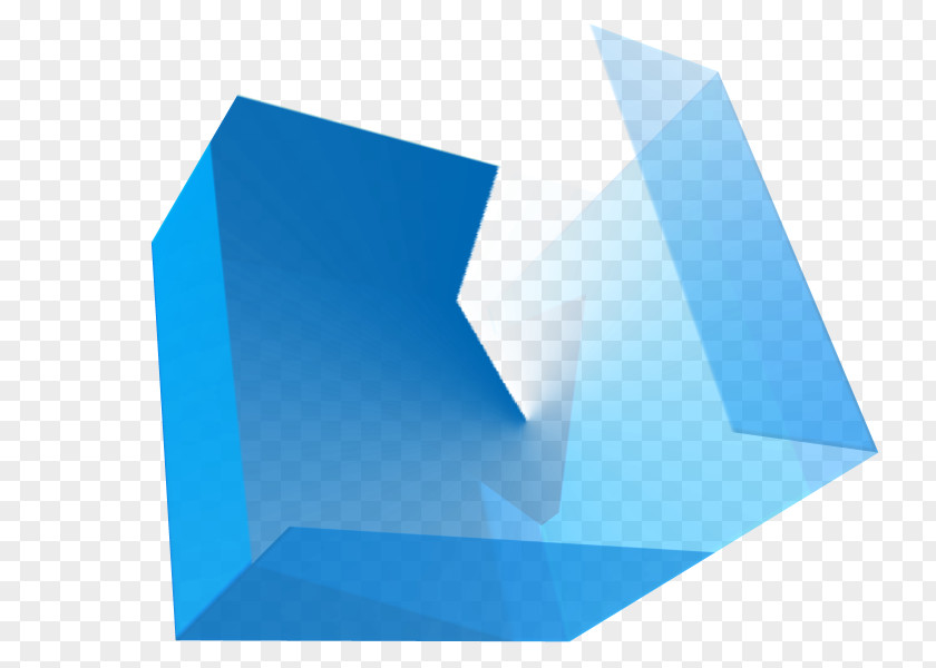 Blue Title Box Three-dimensional Space PNG