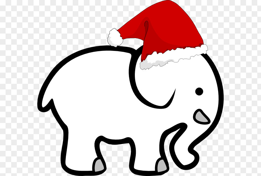 Santa Elephant Cliparts Claus White Gift Exchange Sale PNG