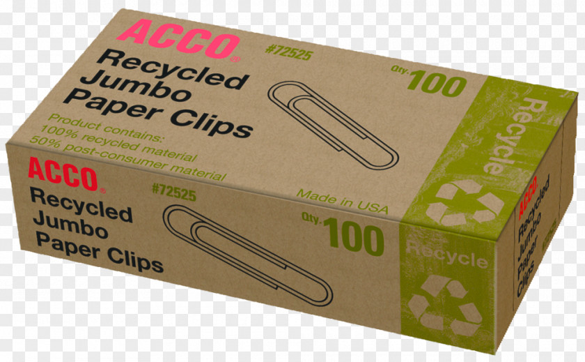 Box Paper Clip ACCO Brands Recycling PNG