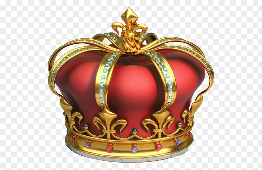 Gold And Red Crown With Diamonds Clipart Clip Art PNG