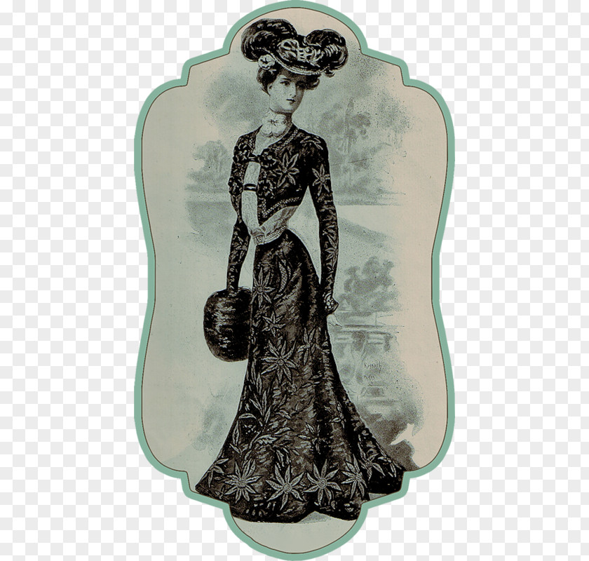 Fashion Plate 1900s In Western French Illustration PNG