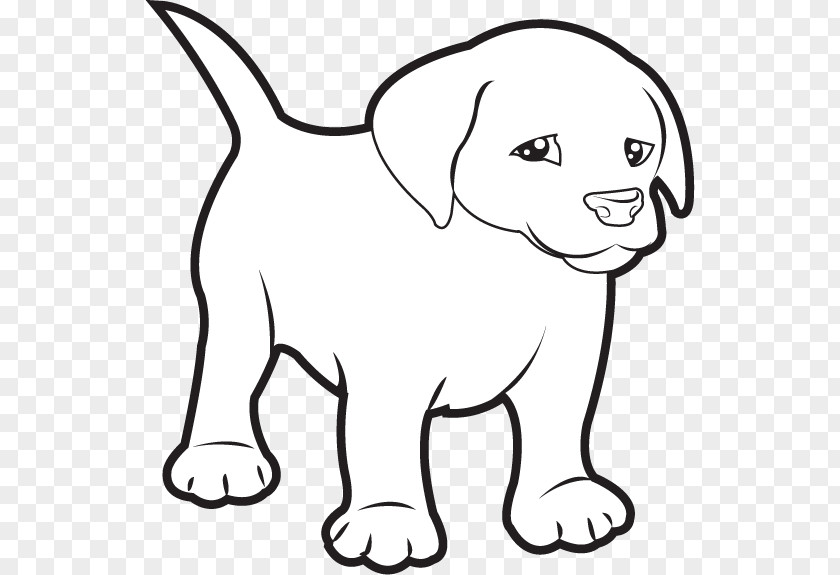 Puppy Labrador Retriever Black And White Clip Art PNG