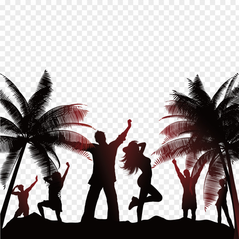 Beach Vacationers Party Stock Photography Illustration PNG