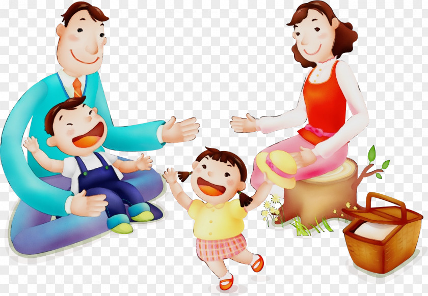 Cartoon Sharing Fun Playing With Kids Animation PNG