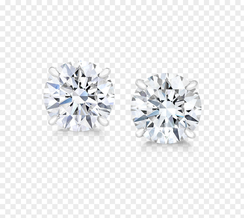 Diamond Earring Carat Gold Solitaire PNG