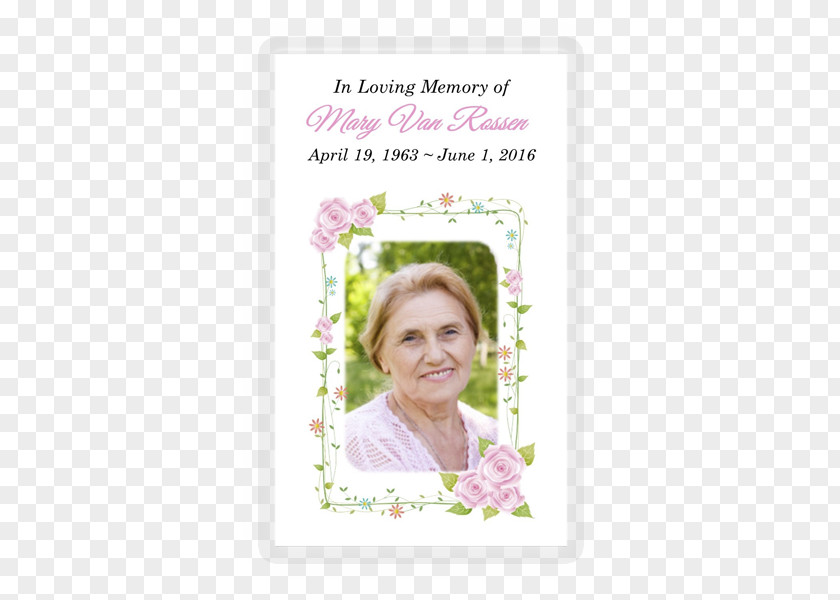 Funeral Page Layout Floral Design PNG