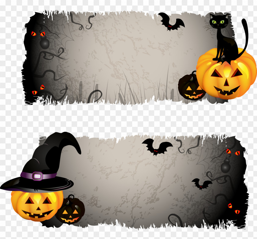 Halloween Banner Jack-o'-lantern Clip Art PNG