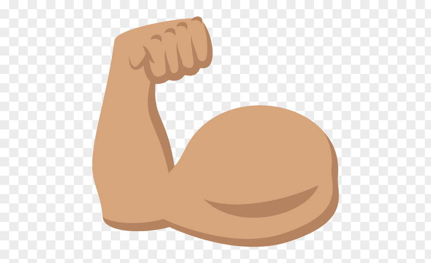 Muscles Emoji Biceps Symbol Human Skin Color Arm PNG