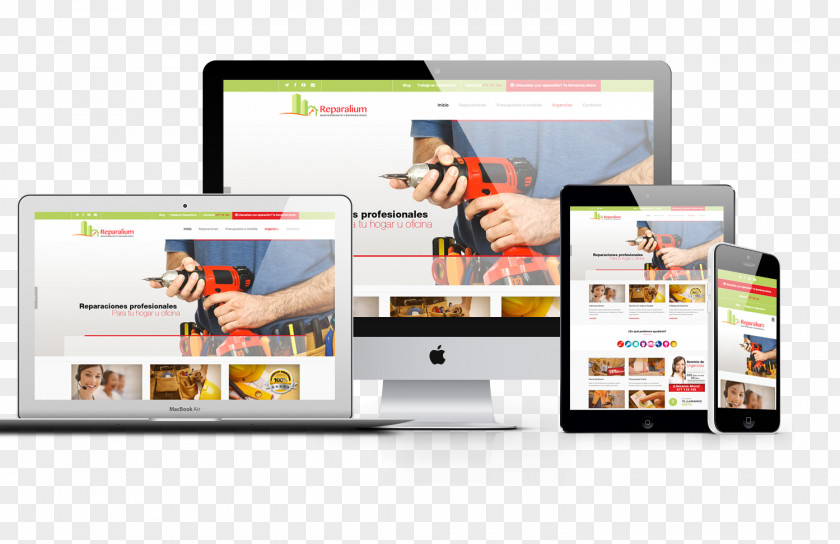 Design Responsive Web Brand Page PNG