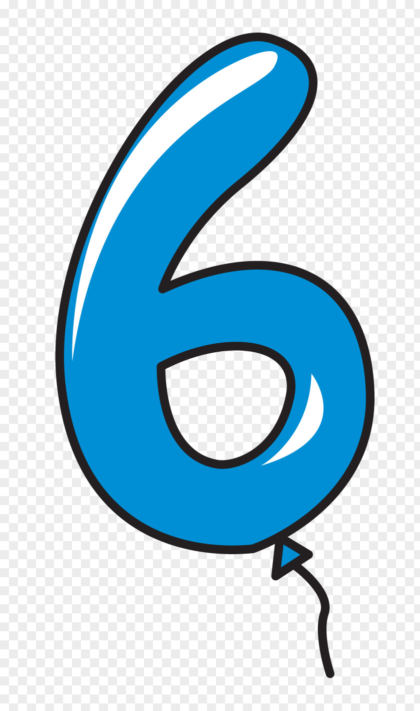 Number 6 Logo Cartoon Clip Art PNG