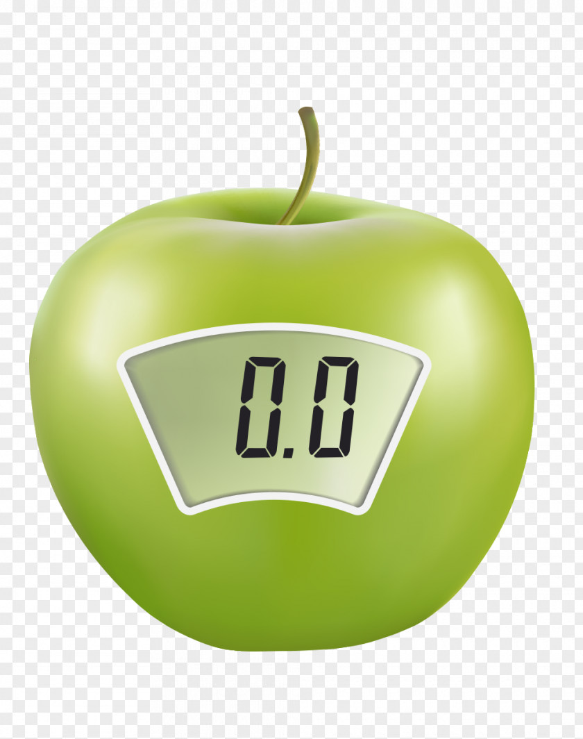 Vector Green Apple Timer Preview PNG