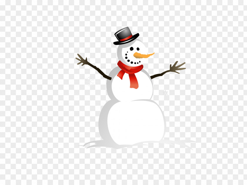 Cute Snowman Santa Claus Christmas PNG