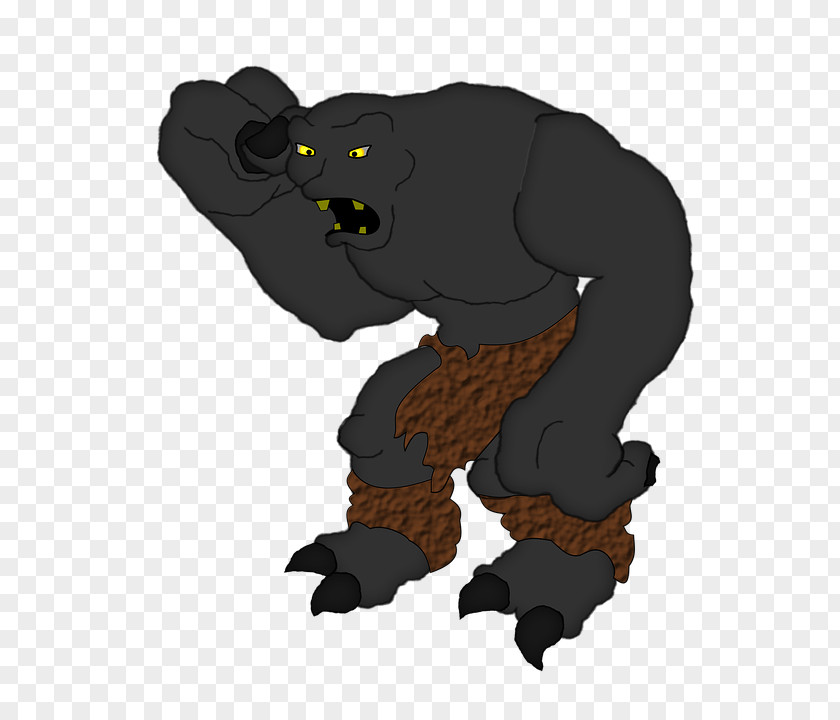 Gorilla Goblin Troll Monster Clip Art PNG