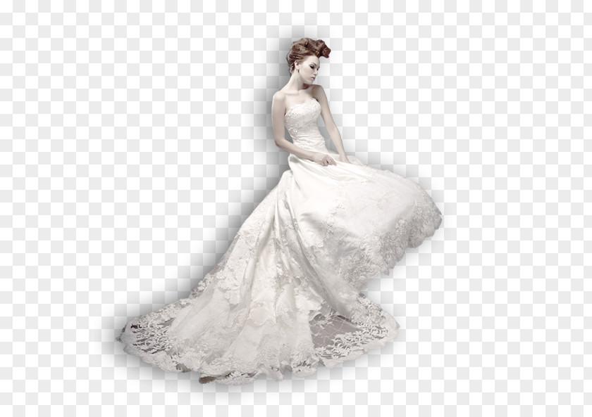 White Wedding Bride Contemporary Western Dress PNG
