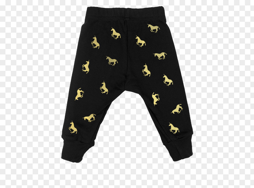 Gold Unicorn Pants Black M PNG