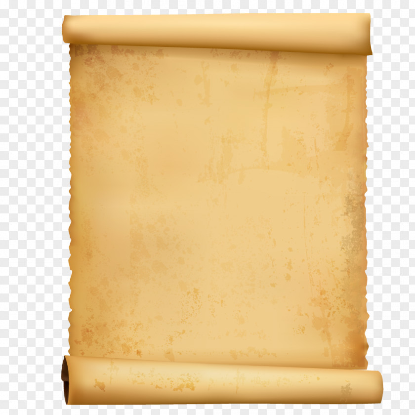 Pale Yellow Hair Old Sheepskin Rolls Paper Scroll Computer File PNG