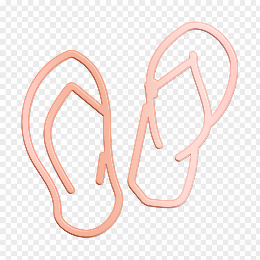 Ear Nose Beauty Icon Flip Flop Hand Drawn PNG