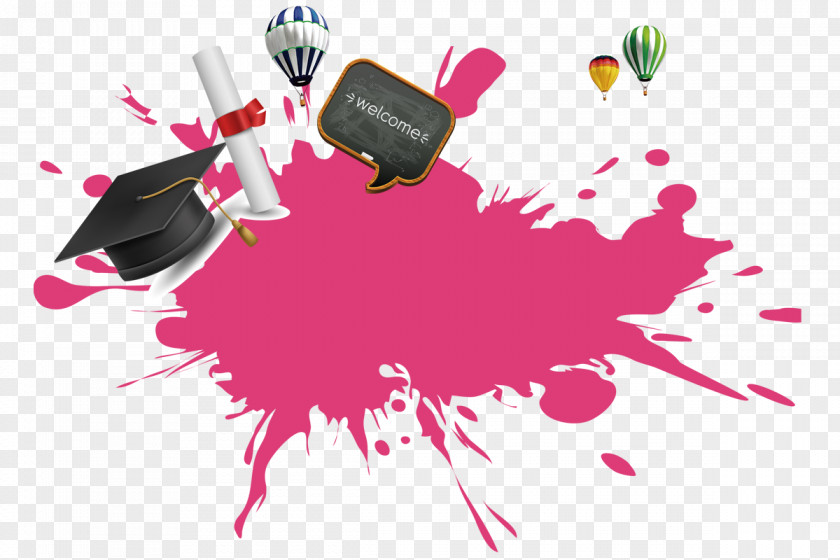 Fly Graduation Supplies Ink PNG