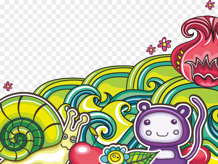 Graffiti Tide Drawing Illustration PNG