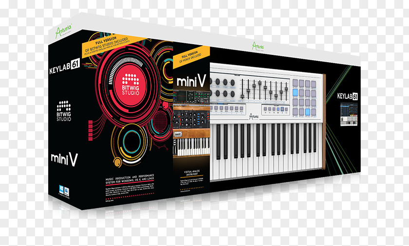 Musical Instruments Computer Keyboard Arturia MiniLab 61 MIDI Sound Synthesizers PNG