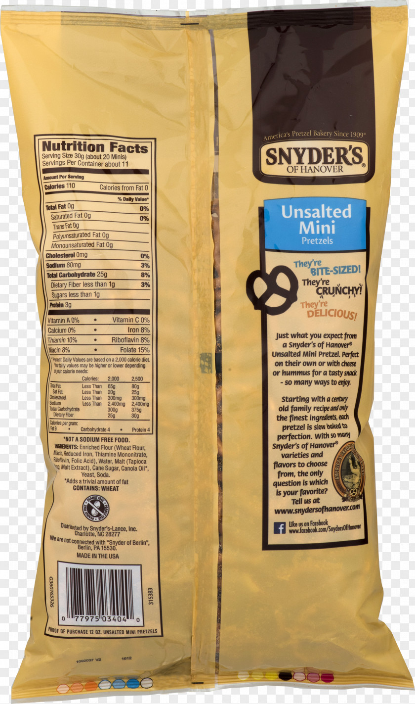 Salt Snyder's Of Hanover Pretzel Flavor PNG