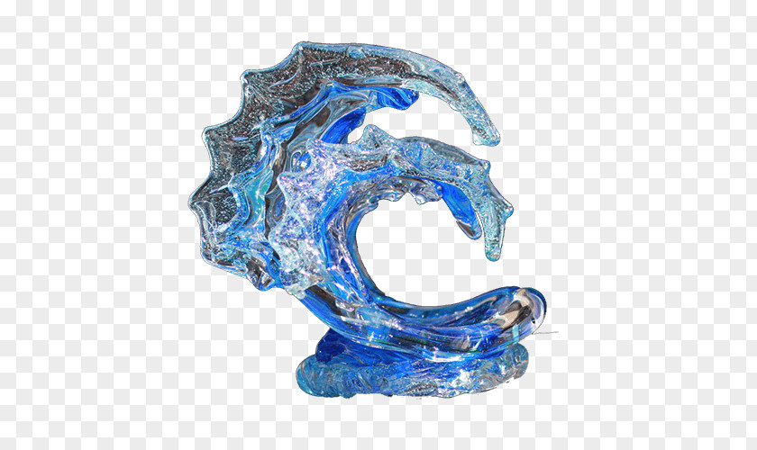 Chiled Cobalt Blue Figurine Jaw PNG