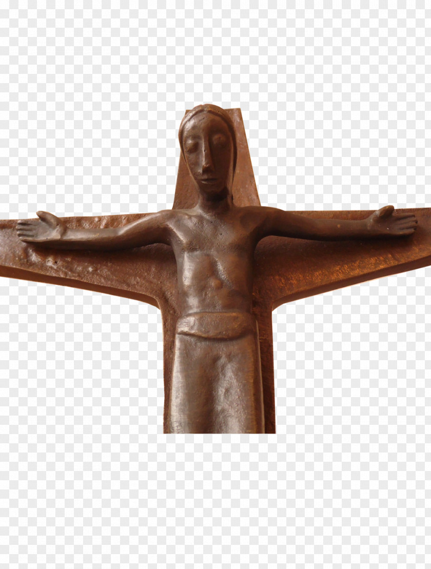 Crucifixo Crucifix Christian Cross Bronze Sculpture PNG