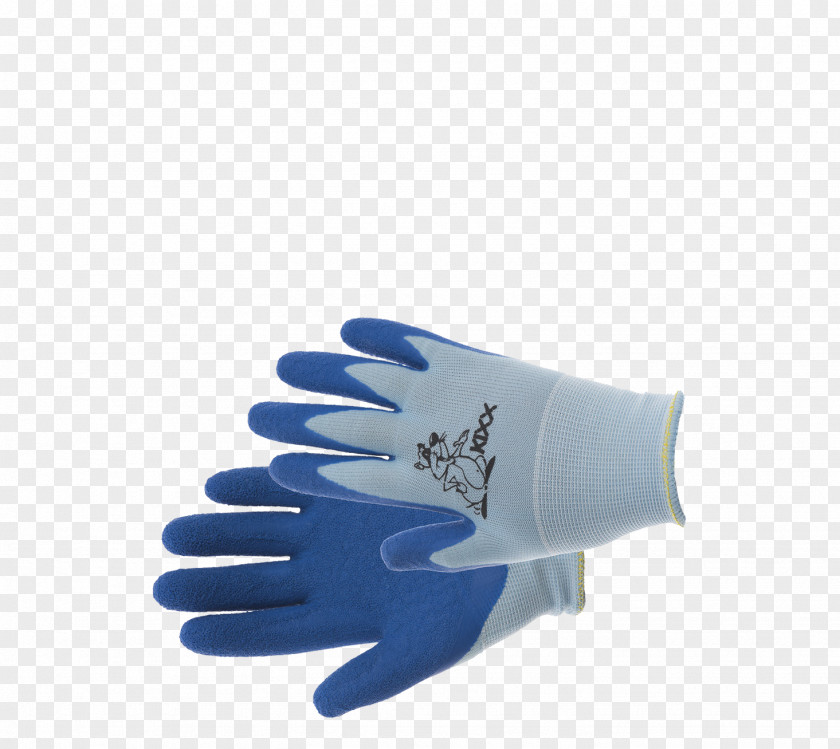 Garden Lawn Glove Blue Finger White Latex PNG