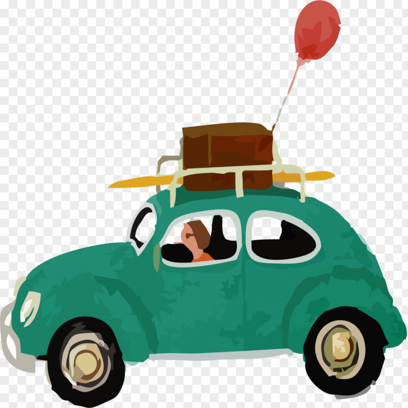 Green Car Illustrator Drawing Illustration PNG