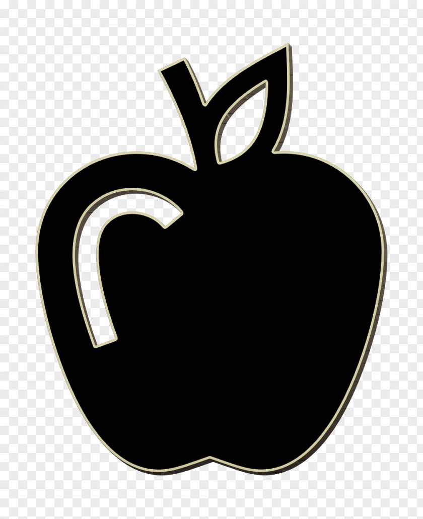 Malus Blackandwhite Apple Icon Fresh Fruit PNG
