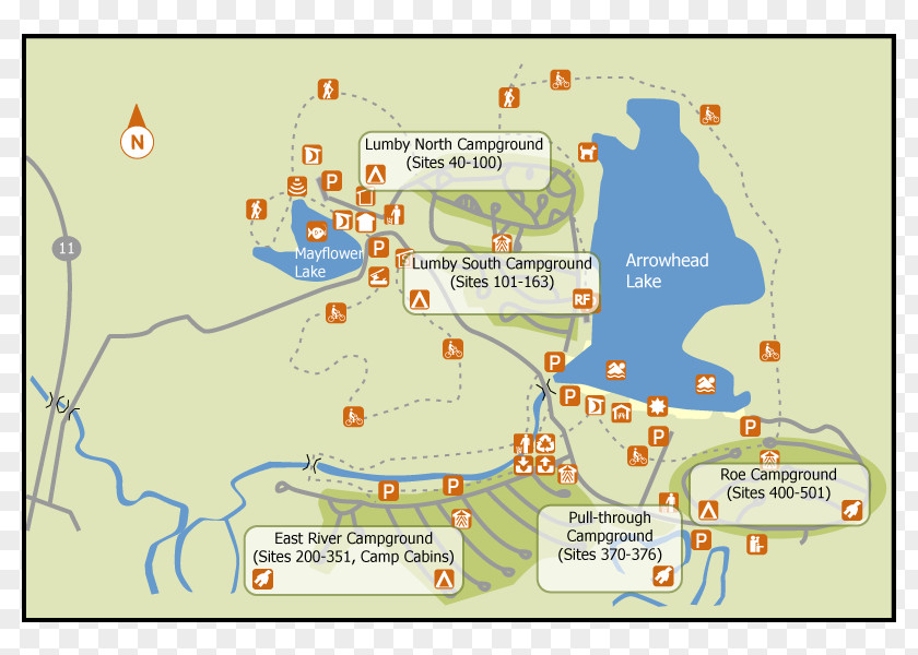 Map Arrowhead Provincial Park Ontario Parks Sandbanks Pinery PNG