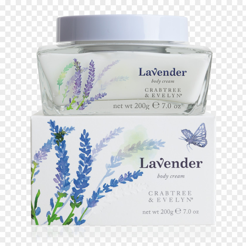 Cream English Lavender Crabtree & Evelyn Body Lotion PNG