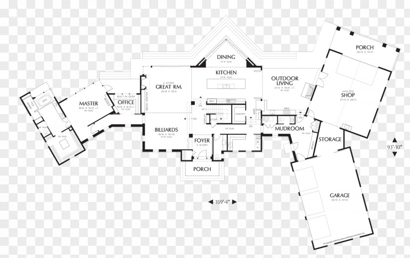 House Plan Floor Breezeway PNG