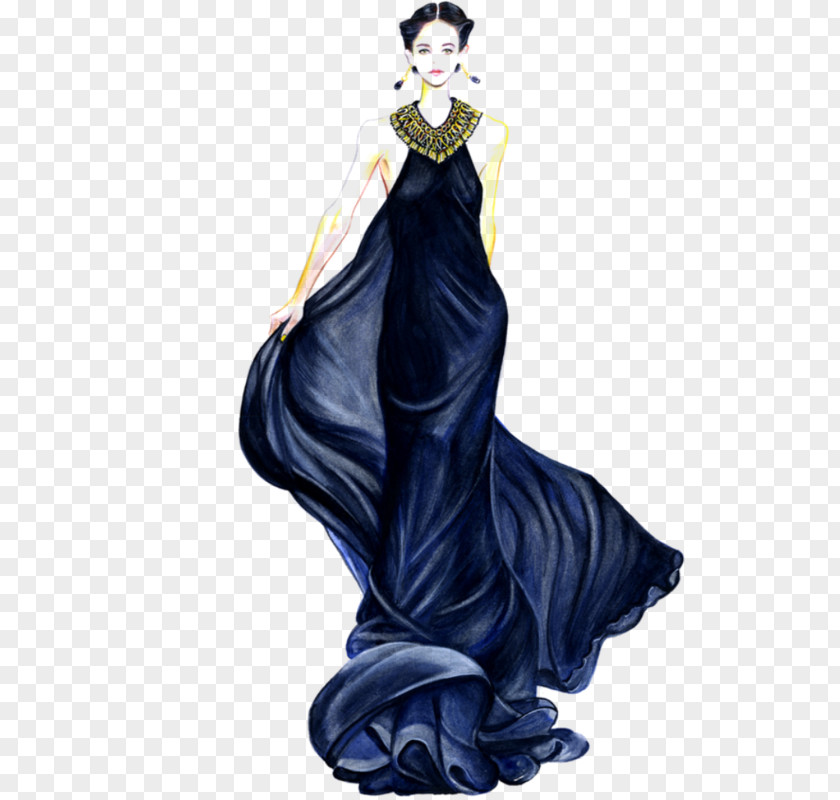 Illustration Cartoon Fashion Drawing Haute Couture PNG