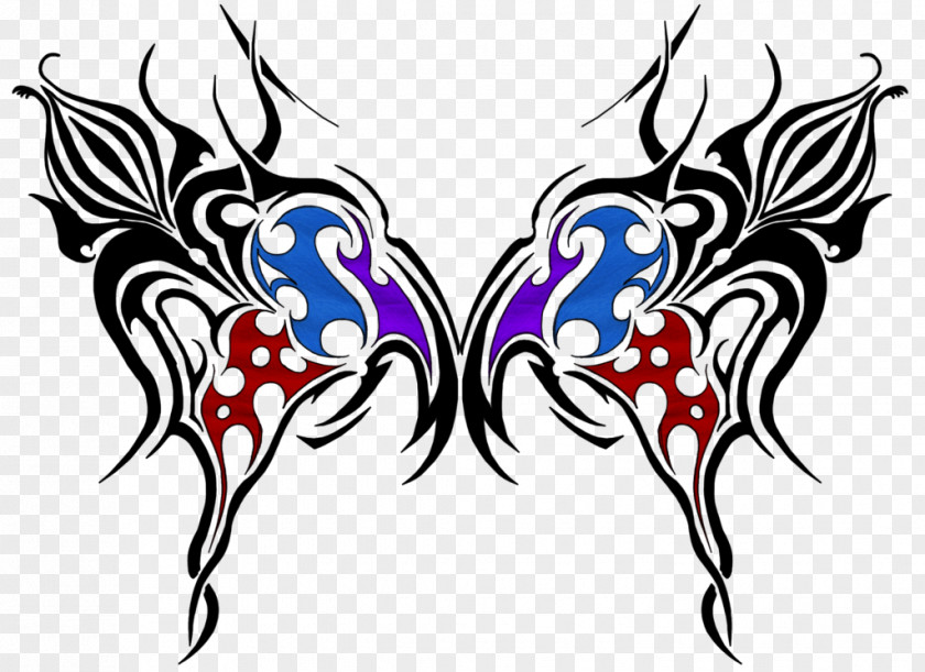 Butterfly Tribal Designs Drawing Clip Art PNG