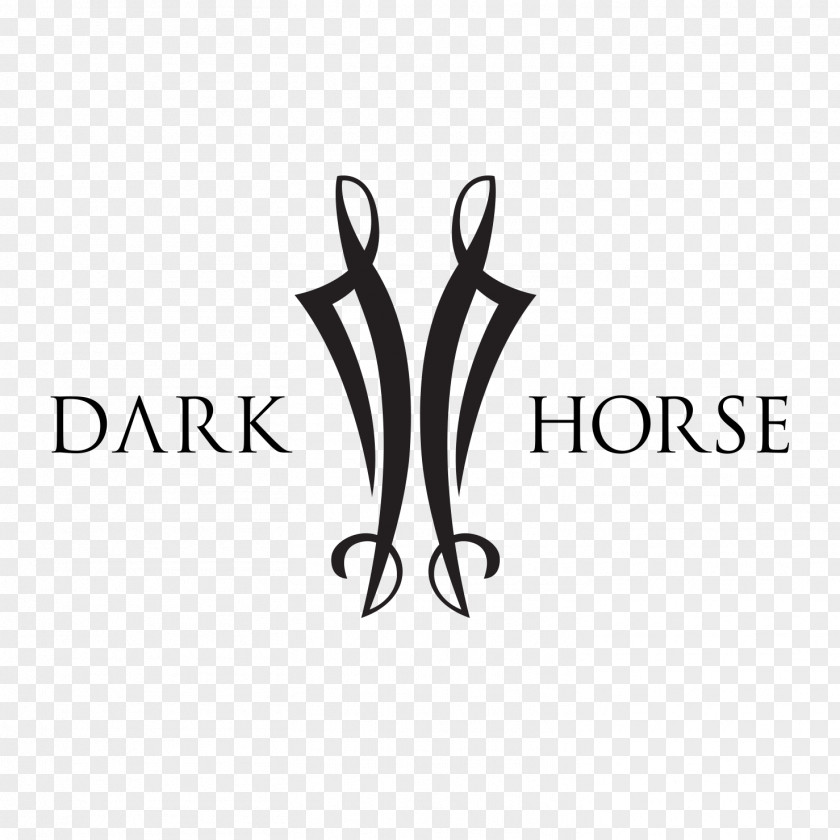 Dark Horse Logo Brand White PNG