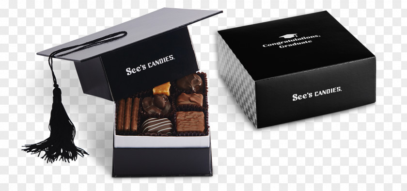 Giving Gifts. Graduation Ceremony See's Candies Gift Square Academic Cap Chocolate PNG