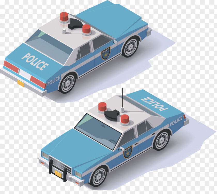 Hand-drawn Cartoon Police Car Royalty-free PNG