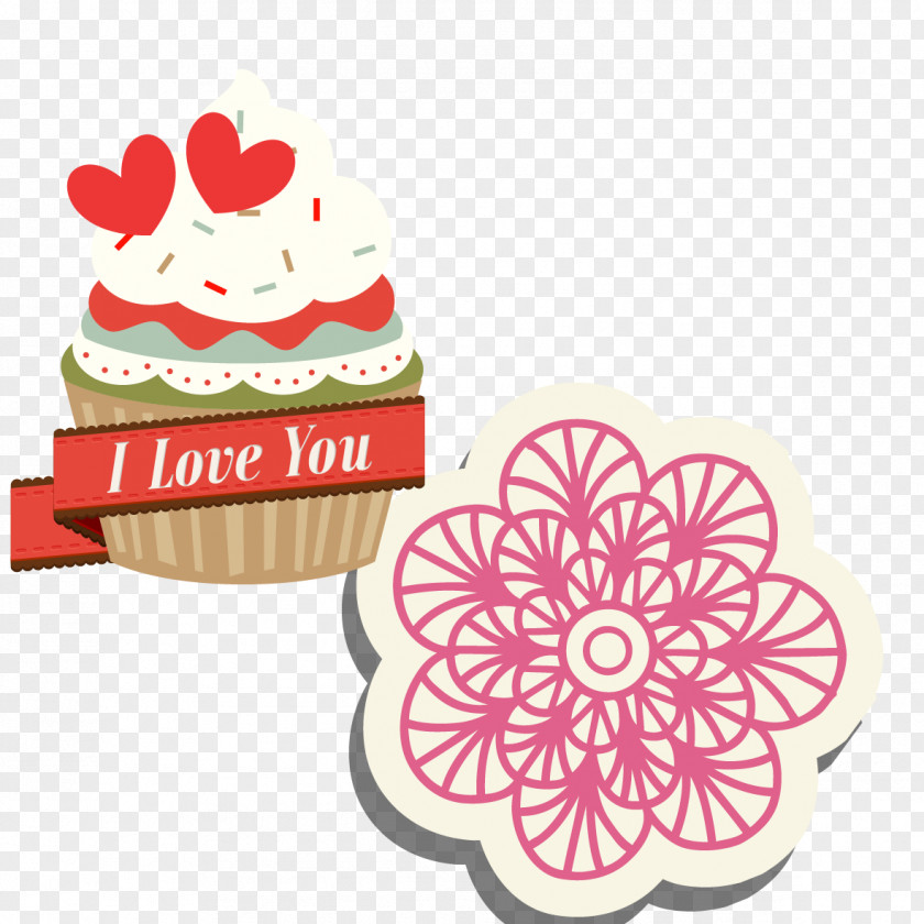 Valentine's Day Cake Graphic Design PNG