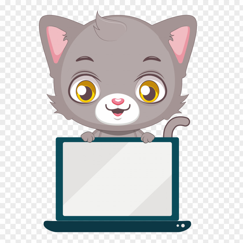 Vector Computer Cat Whiskers Photography Illustration PNG