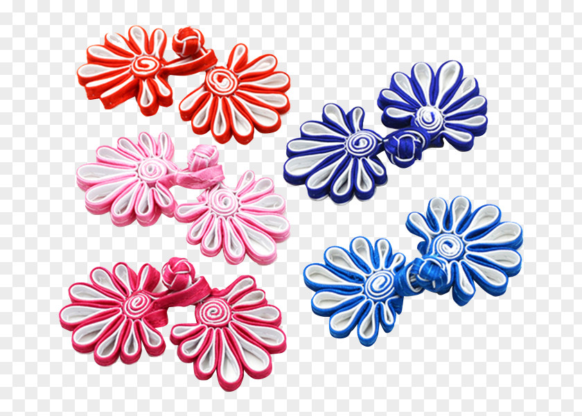 Five Colored Chrysanthemum Buttons Cheongsam U76d8u6263 Button Clothing PNG