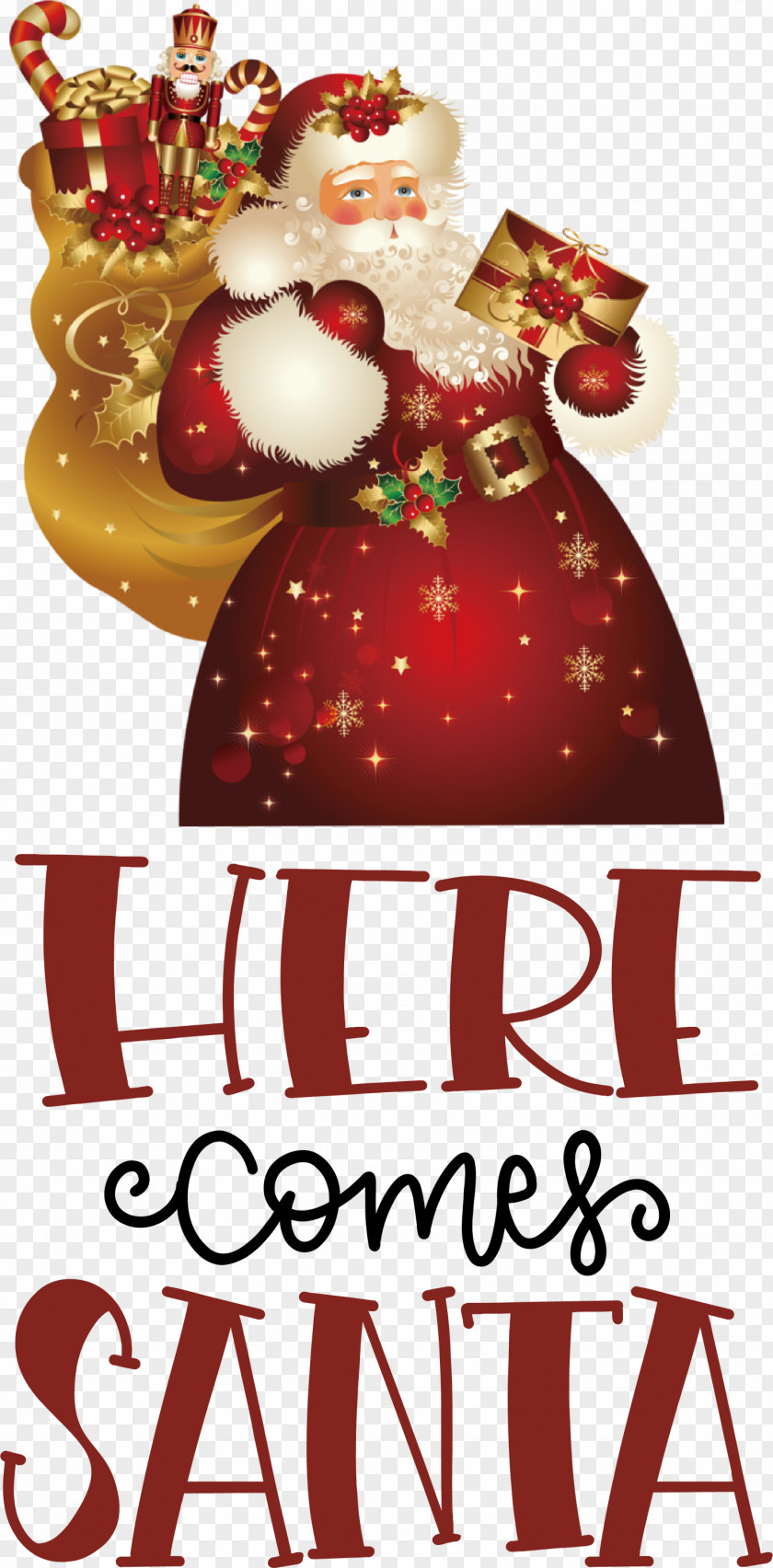 Here Comes Santa Christmas PNG