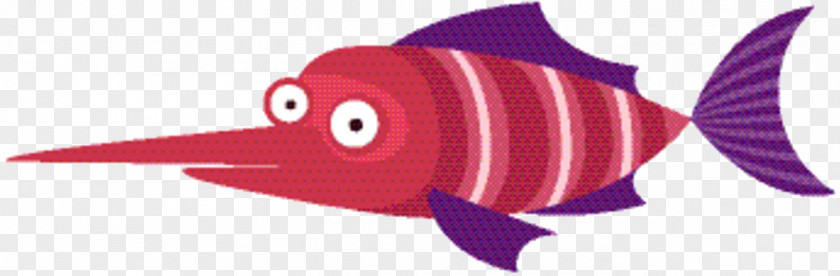 Magenta Pink Fish Cartoon PNG