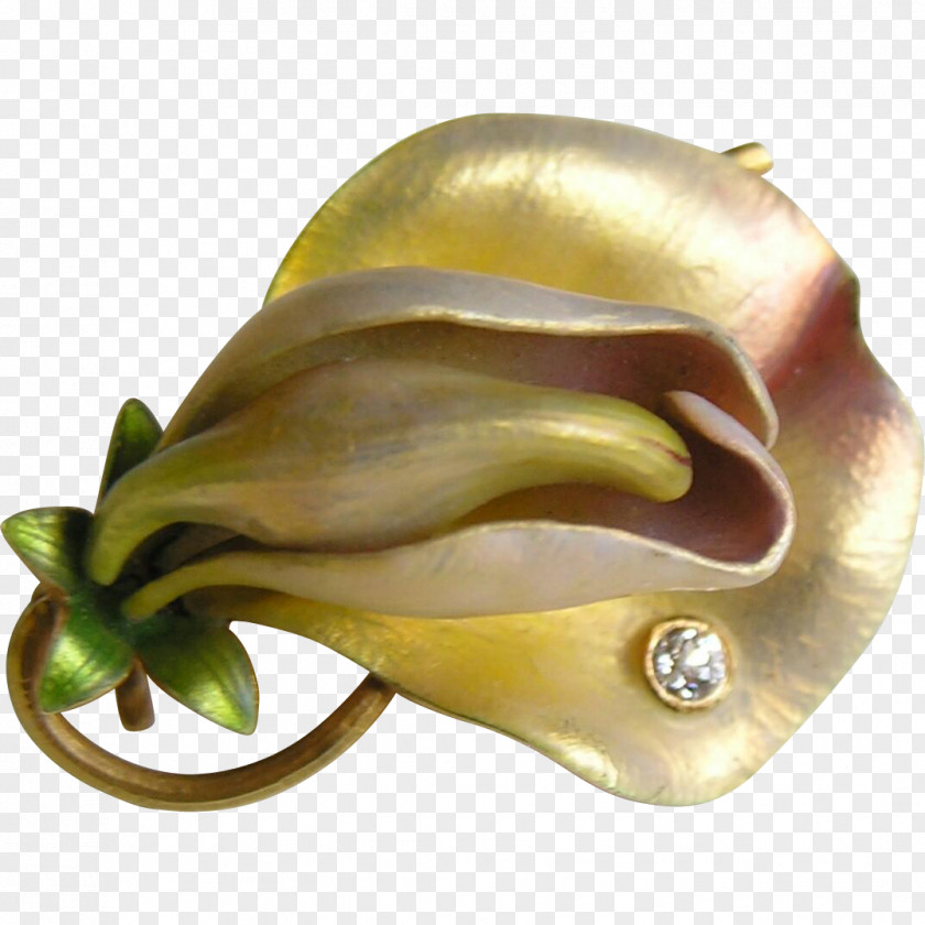 Pea Jewellery Art Nouveau Brooch Gold PNG