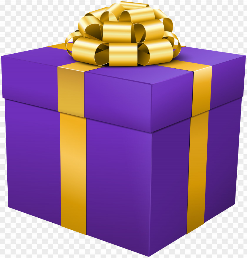 Purple Gift Box Clip Art Image PNG