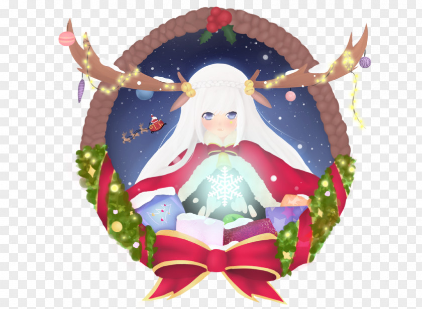 Reindeer Christmas Ornament PNG