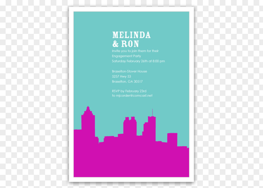 Silhouette Atlanta Text Skyline Poster PNG