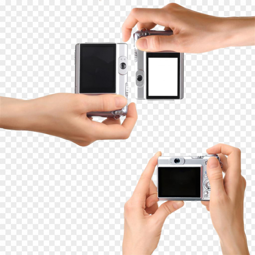 Take The Camera's Various Hand Gestures Digital Camera Photography PNG