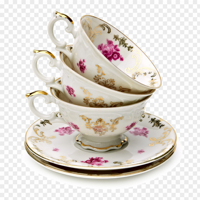 Chinese Tea Teacup Coffee White Set PNG