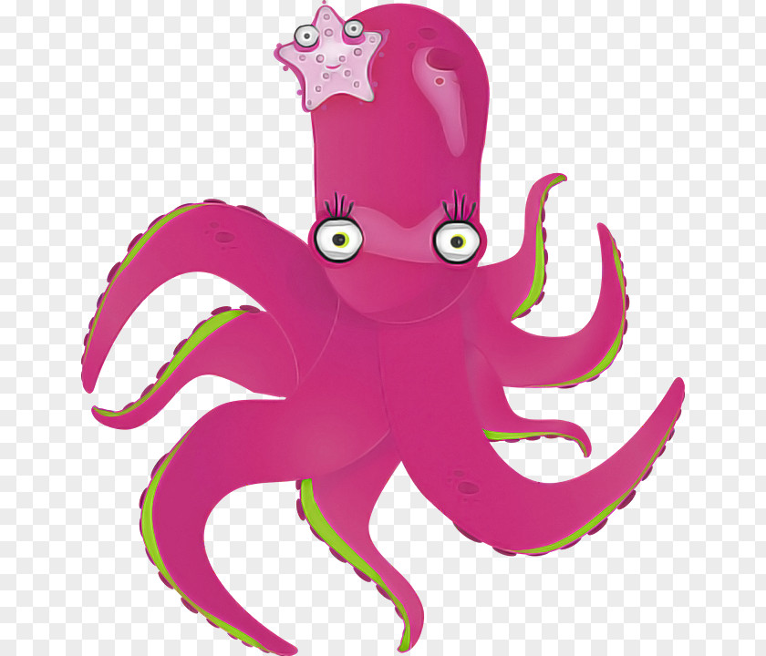 Magenta Pink Octopus Giant Pacific PNG